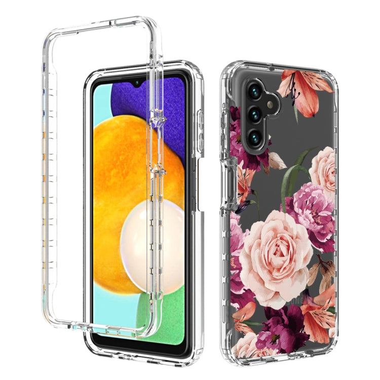 For Samsung Galaxy A13 5G PC+TPU Transparent Painted Phone Case