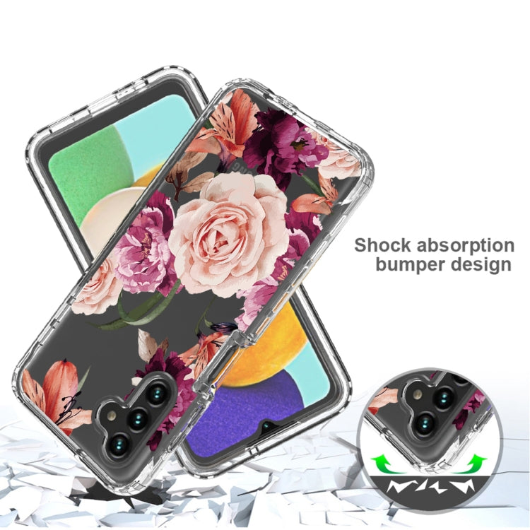 For Samsung Galaxy A13 5G PC+TPU Transparent Painted Phone Case
