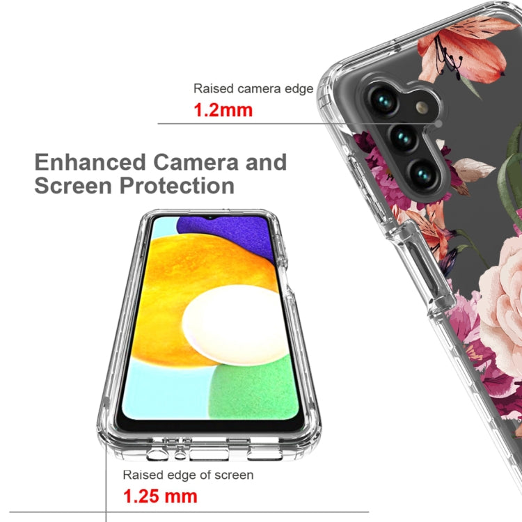 For Samsung Galaxy A13 5G PC+TPU Transparent Painted Phone Case