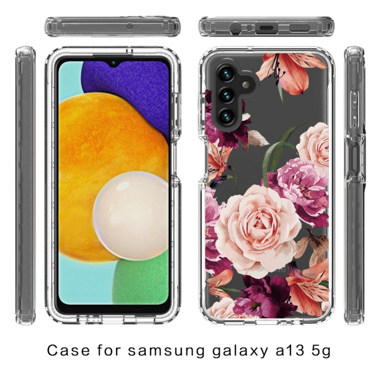 For Samsung Galaxy A13 5G PC+TPU Transparent Painted Phone Case
