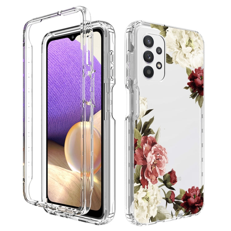 For Samsung Galaxy A32 PC+TPU Transparent Painted Phone Case