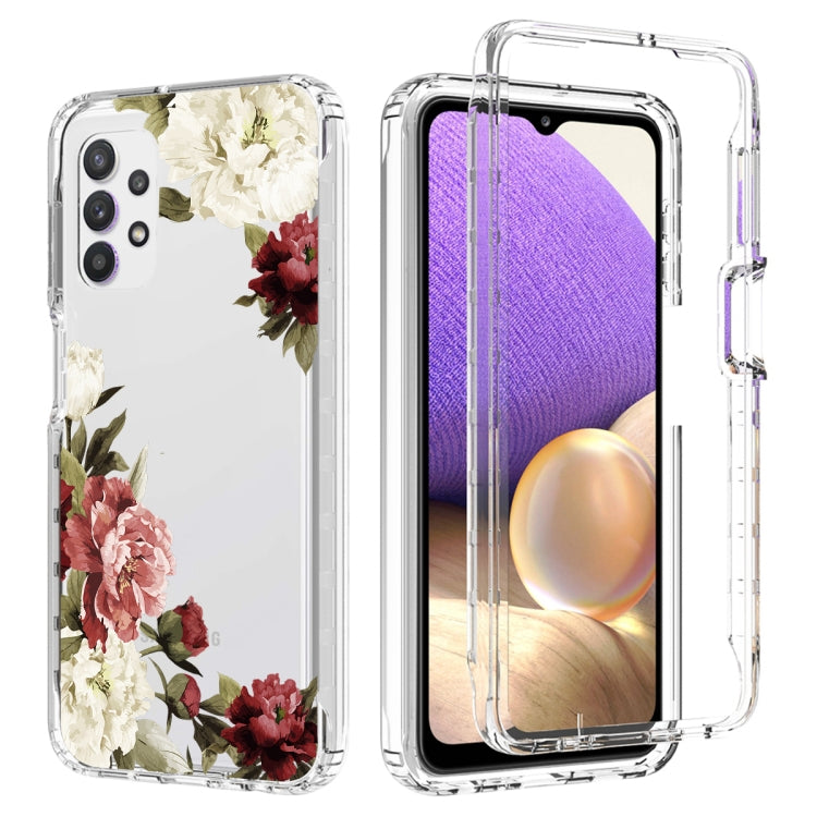 For Samsung Galaxy A32 PC+TPU Transparent Painted Phone Case