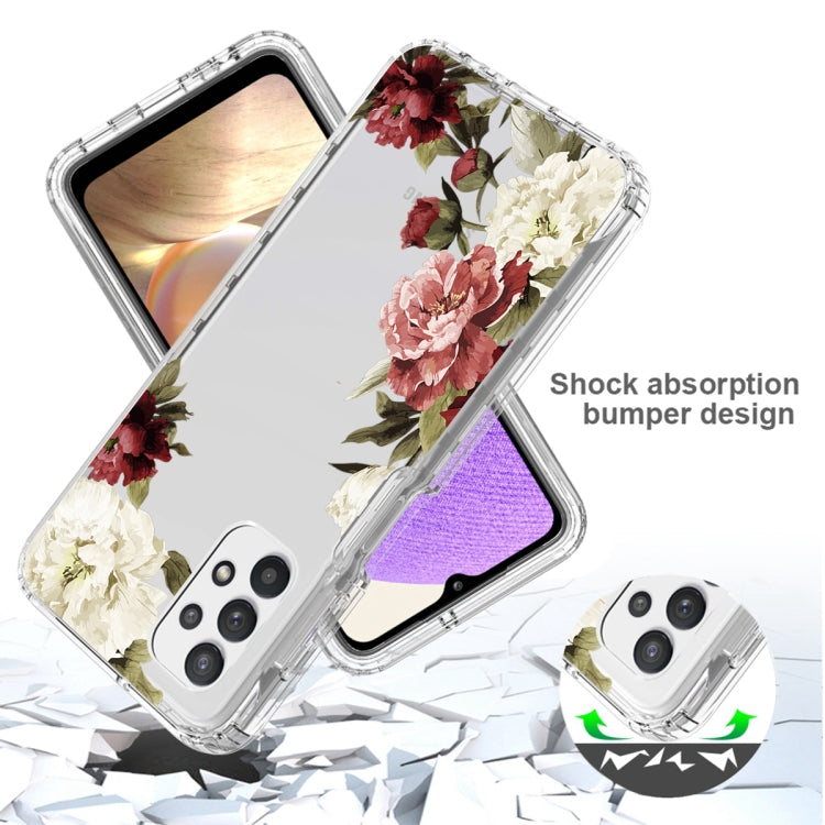 For Samsung Galaxy A32 PC+TPU Transparent Painted Phone Case