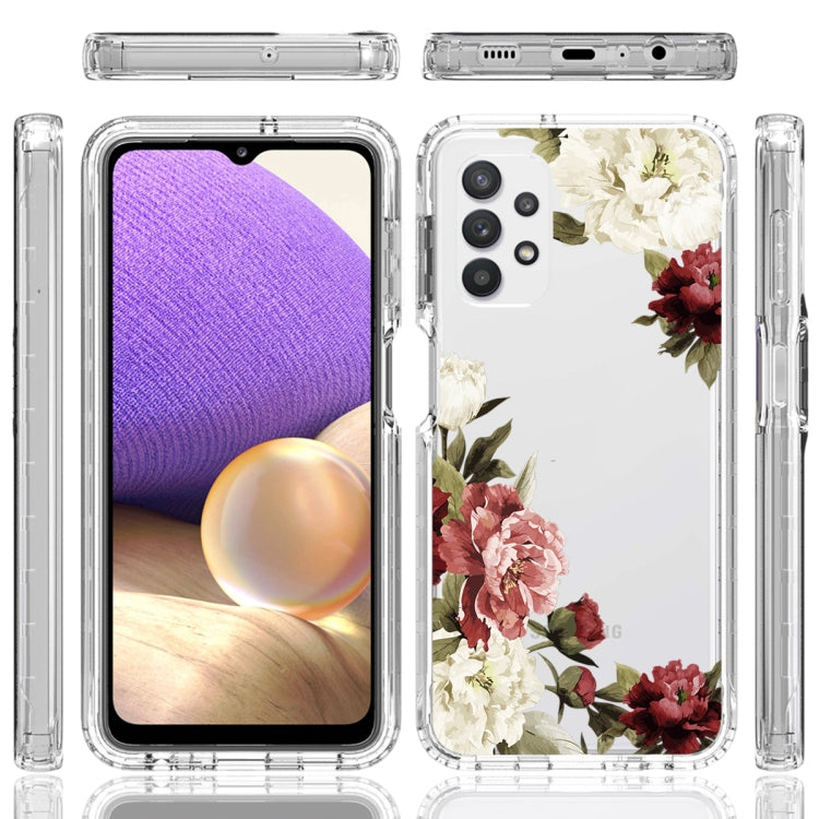 For Samsung Galaxy A32 PC+TPU Transparent Painted Phone Case