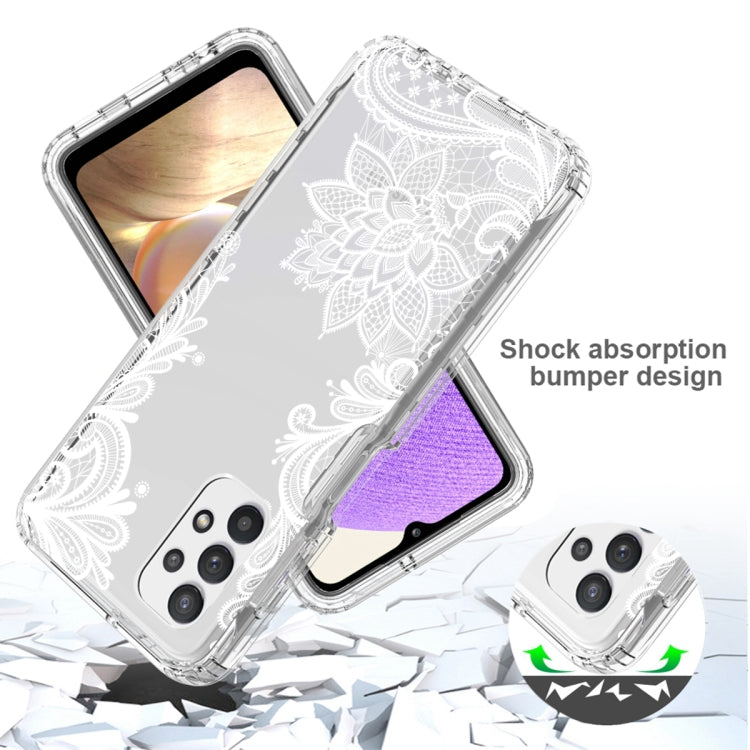 For Samsung Galaxy A32 PC+TPU Transparent Painted Phone Case