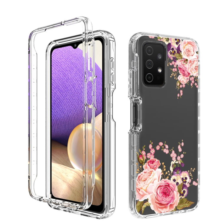 For Samsung Galaxy A32 PC+TPU Transparent Painted Phone Case