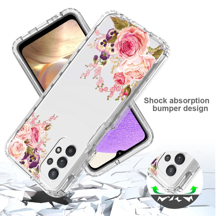 For Samsung Galaxy A32 PC+TPU Transparent Painted Phone Case