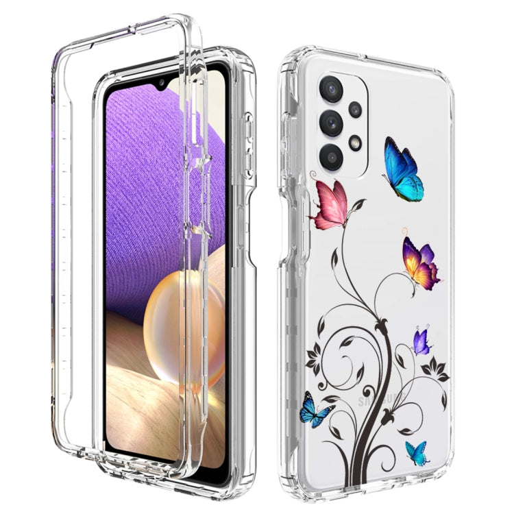 For Samsung Galaxy A32 PC+TPU Transparent Painted Phone Case