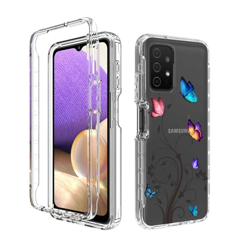 For Samsung Galaxy A32 PC+TPU Transparent Painted Phone Case