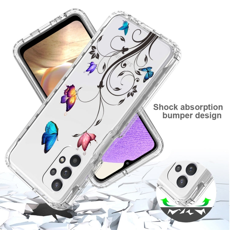 For Samsung Galaxy A32 PC+TPU Transparent Painted Phone Case