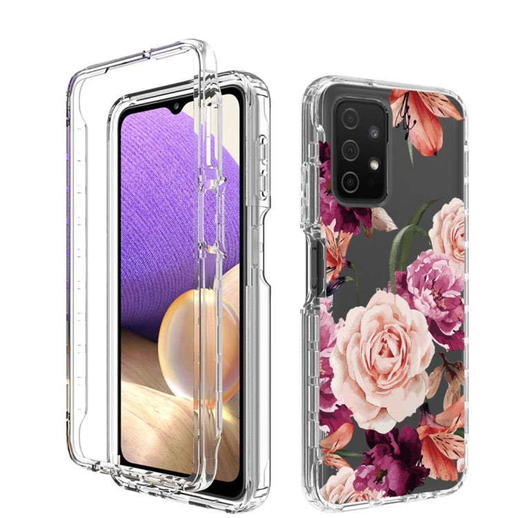For Samsung Galaxy A32 PC+TPU Transparent Painted Phone Case