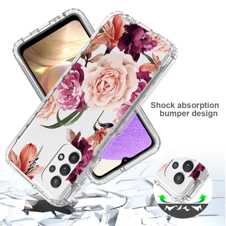 For Samsung Galaxy A32 PC+TPU Transparent Painted Phone Case
