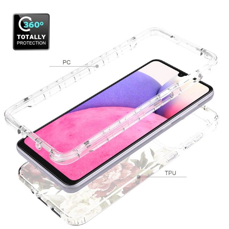 For Samsung Galaxy A33 5G PC+TPU Transparent Painted Phone Case