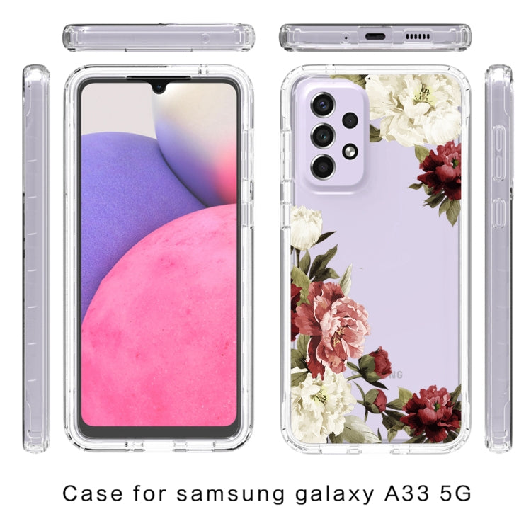 For Samsung Galaxy A33 5G PC+TPU Transparent Painted Phone Case