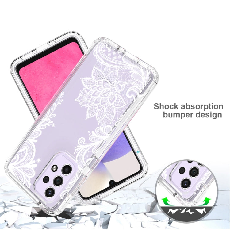 For Samsung Galaxy A33 5G PC+TPU Transparent Painted Phone Case