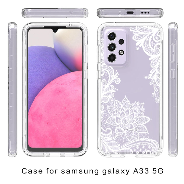 For Samsung Galaxy A33 5G PC+TPU Transparent Painted Phone Case