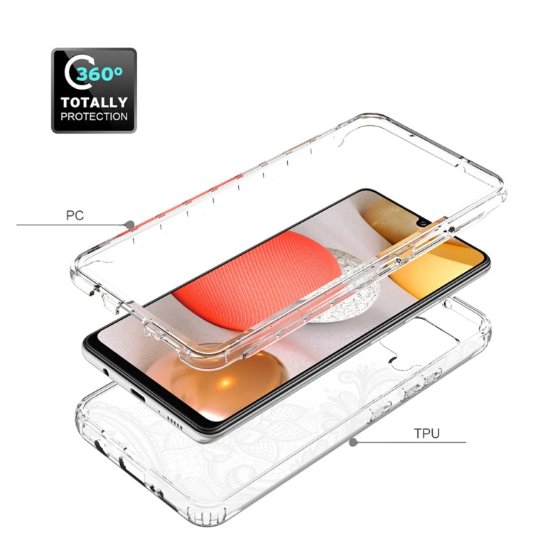 For Samsung Galaxy A42 5G PC+TPU Transparent Painted Phone Case