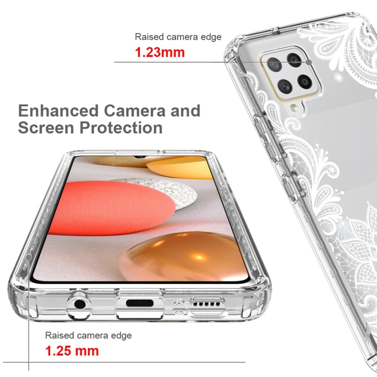 For Samsung Galaxy A42 5G PC+TPU Transparent Painted Phone Case