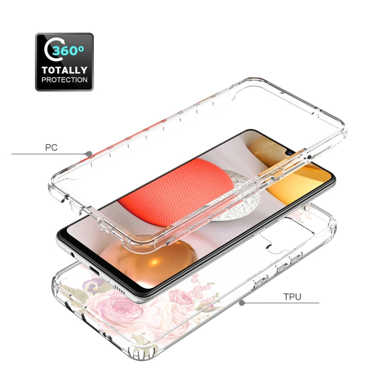 For Samsung Galaxy A42 5G PC+TPU Transparent Painted Phone Case