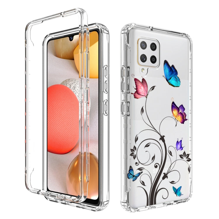 For Samsung Galaxy A42 5G PC+TPU Transparent Painted Phone Case