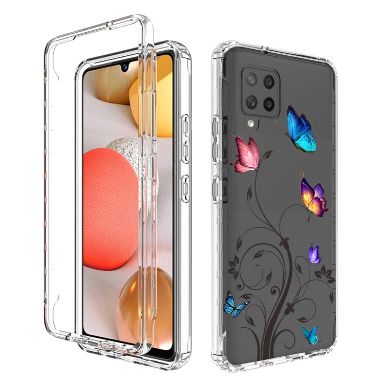 For Samsung Galaxy A42 5G PC+TPU Transparent Painted Phone Case