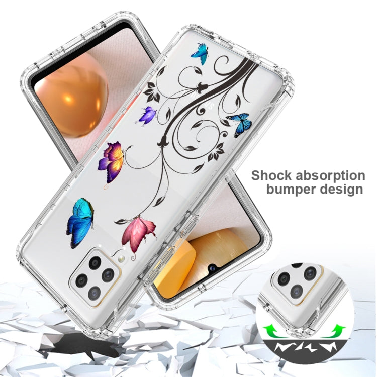 For Samsung Galaxy A42 5G PC+TPU Transparent Painted Phone Case
