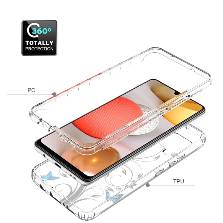 For Samsung Galaxy A42 5G PC+TPU Transparent Painted Phone Case