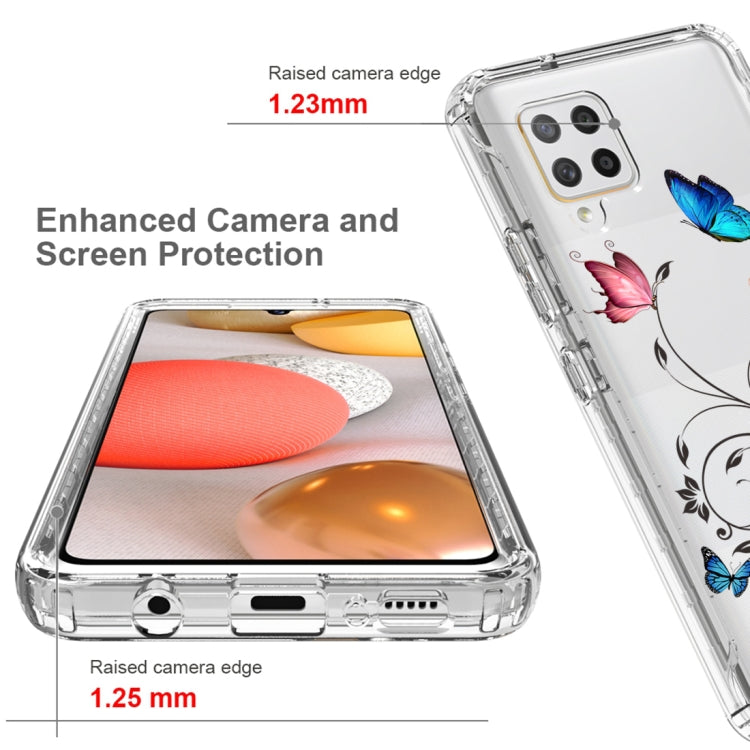 For Samsung Galaxy A42 5G PC+TPU Transparent Painted Phone Case