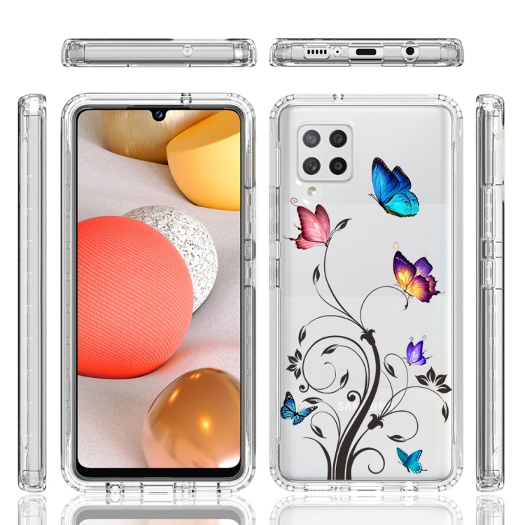 For Samsung Galaxy A42 5G PC+TPU Transparent Painted Phone Case