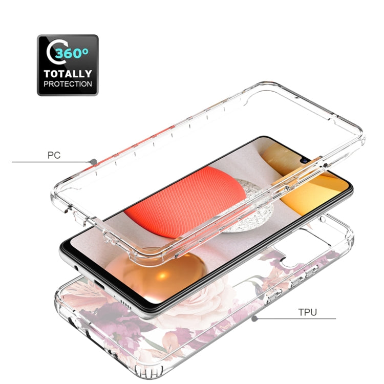 For Samsung Galaxy A42 5G PC+TPU Transparent Painted Phone Case