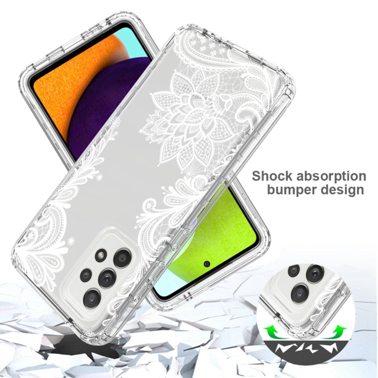 For Samsung Galaxy A52 PC+TPU Transparent Painted Phone Case