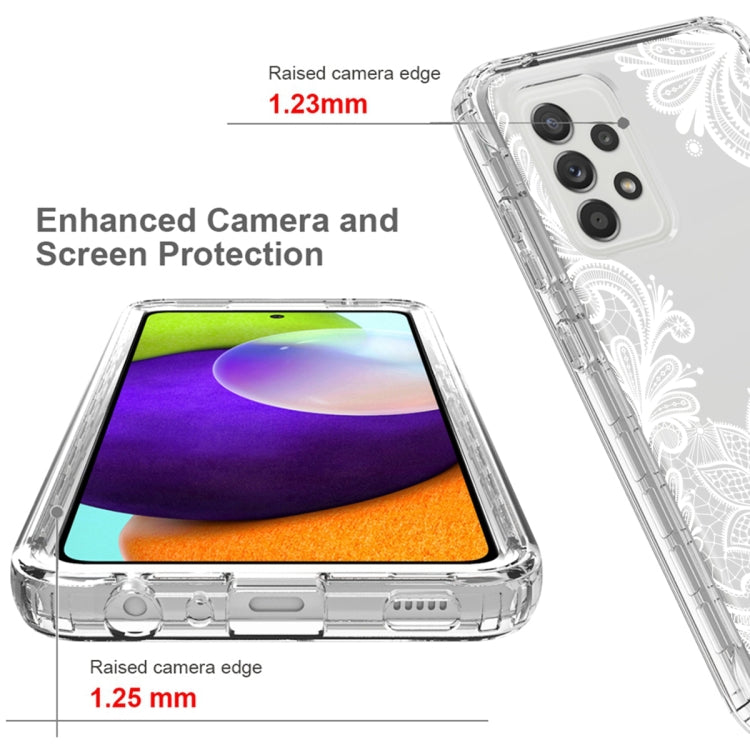 For Samsung Galaxy A52 PC+TPU Transparent Painted Phone Case