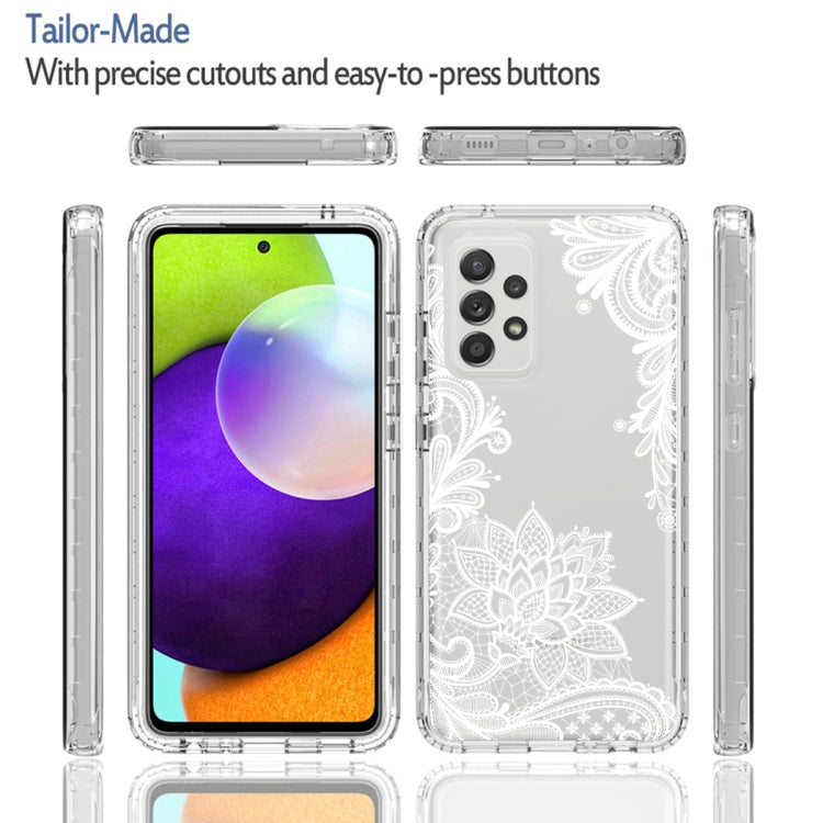 For Samsung Galaxy A52 PC+TPU Transparent Painted Phone Case