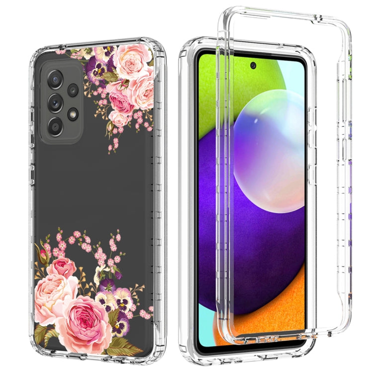 For Samsung Galaxy A52 PC+TPU Transparent Painted Phone Case