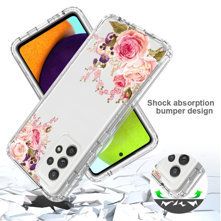 For Samsung Galaxy A52 PC+TPU Transparent Painted Phone Case