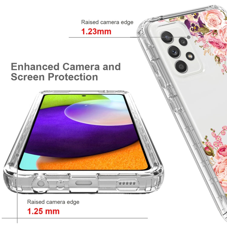 For Samsung Galaxy A52 PC+TPU Transparent Painted Phone Case