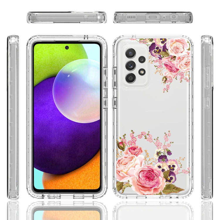 For Samsung Galaxy A52 PC+TPU Transparent Painted Phone Case