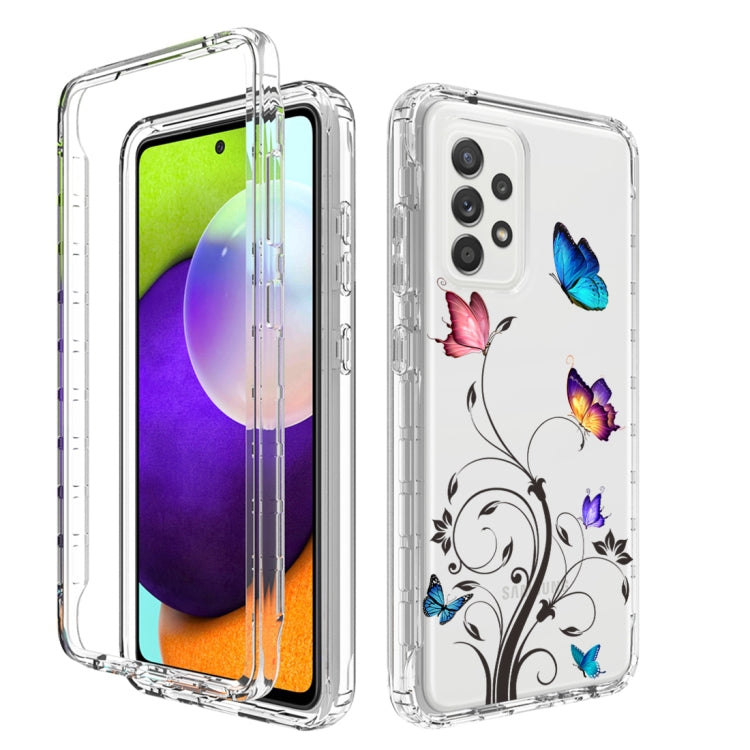 For Samsung Galaxy A52 PC+TPU Transparent Painted Phone Case