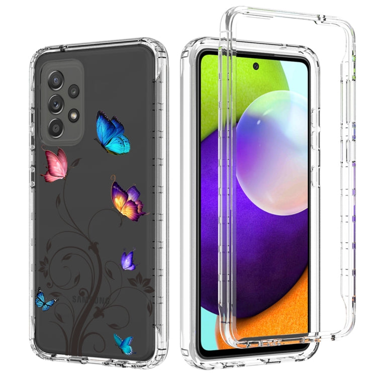 For Samsung Galaxy A52 PC+TPU Transparent Painted Phone Case