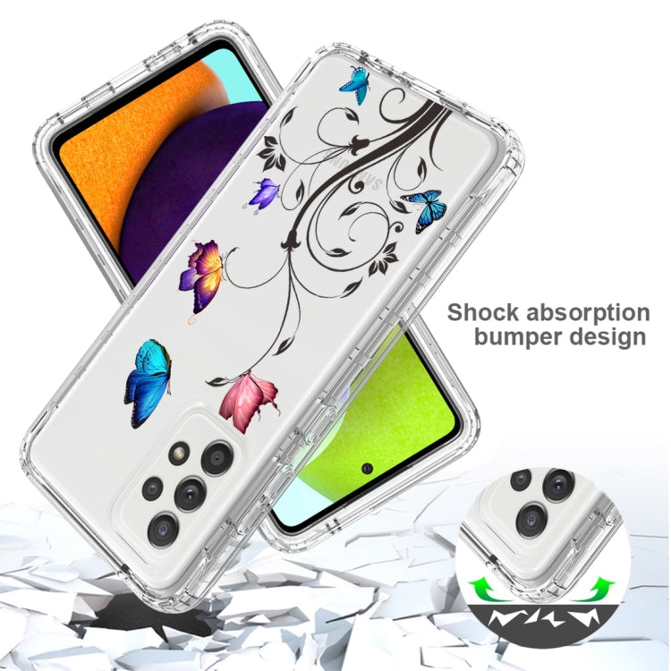 For Samsung Galaxy A52 PC+TPU Transparent Painted Phone Case