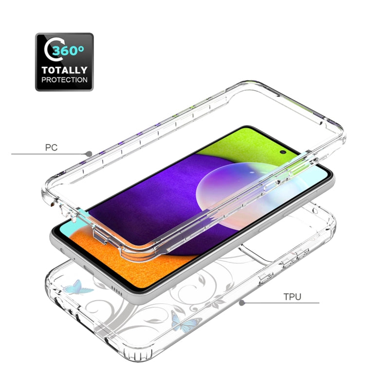 For Samsung Galaxy A52 PC+TPU Transparent Painted Phone Case