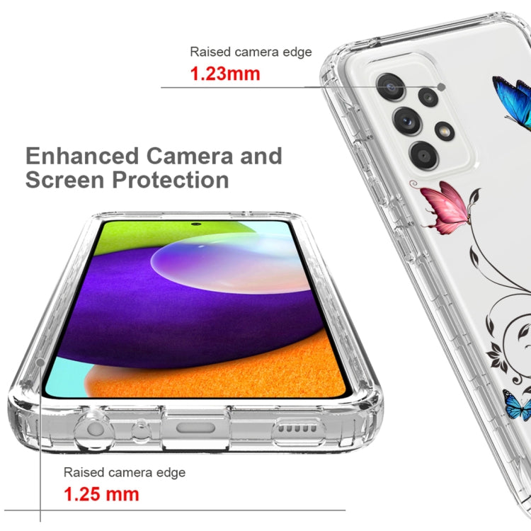 For Samsung Galaxy A52 PC+TPU Transparent Painted Phone Case