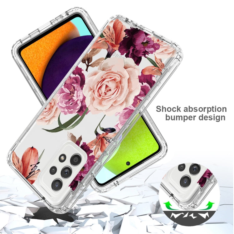 For Samsung Galaxy A52 PC+TPU Transparent Painted Phone Case