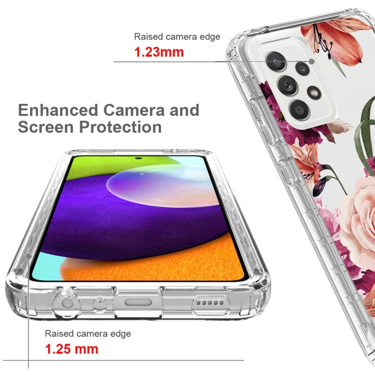 For Samsung Galaxy A52 PC+TPU Transparent Painted Phone Case