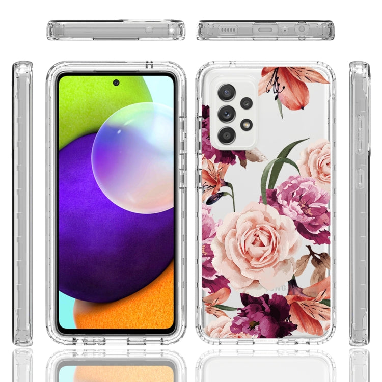 For Samsung Galaxy A52 PC+TPU Transparent Painted Phone Case