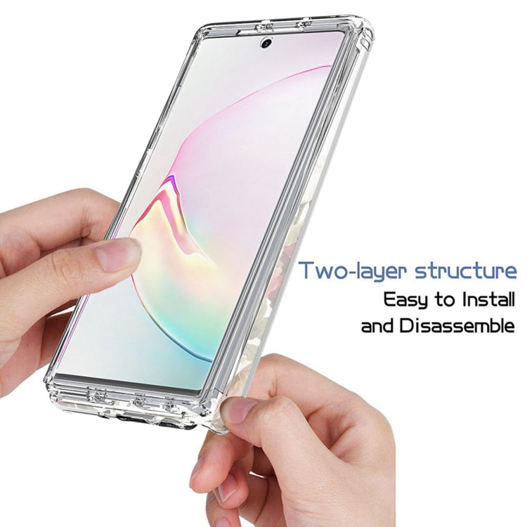 For Samsung Galaxy Note10 PC+TPU Transparent Painted Phone Case