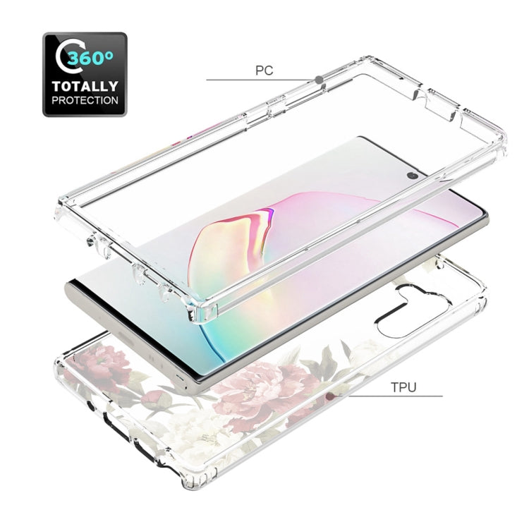 For Samsung Galaxy Note10 PC+TPU Transparent Painted Phone Case