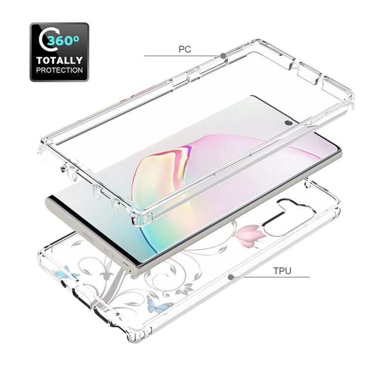 For Samsung Galaxy Note10 PC+TPU Transparent Painted Phone Case