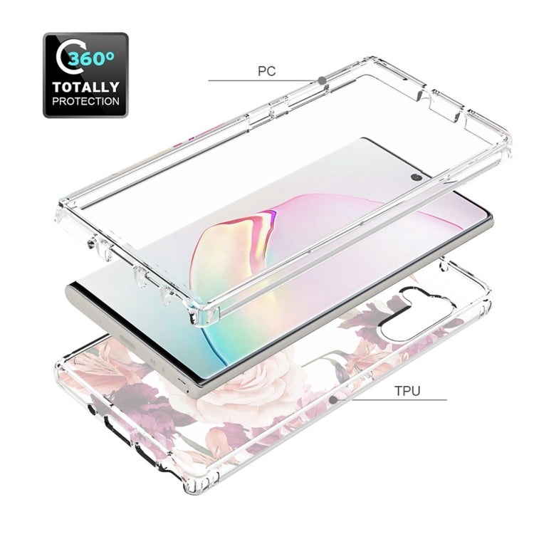 For Samsung Galaxy Note10 PC+TPU Transparent Painted Phone Case