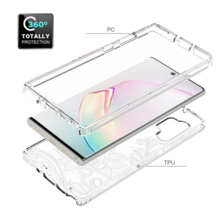 For Samsung Galaxy Note10+ PC+TPU Transparent Painted Phone Case